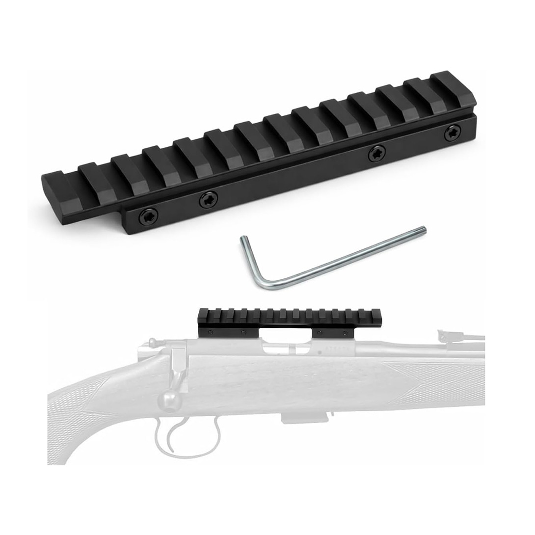 11 mm Dovetail to Picatinny Scope Rail Base Mount Compatible for Right-Hand HD CZ 452, 453, 455, 511, 512 for 11mm Picatinny Rail Mount 0 MOA
