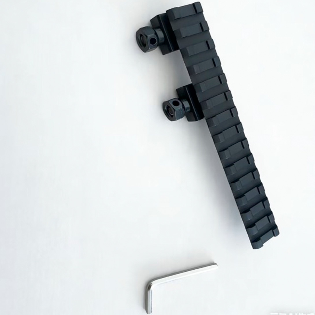 1/2″ High 10 Slot 105mm Long Cantilever Offset Picatinny Rail, 14 Slot 145 mm Long Cantilever Riser Rifle Scope Mount Aluminum Matt Finished Black