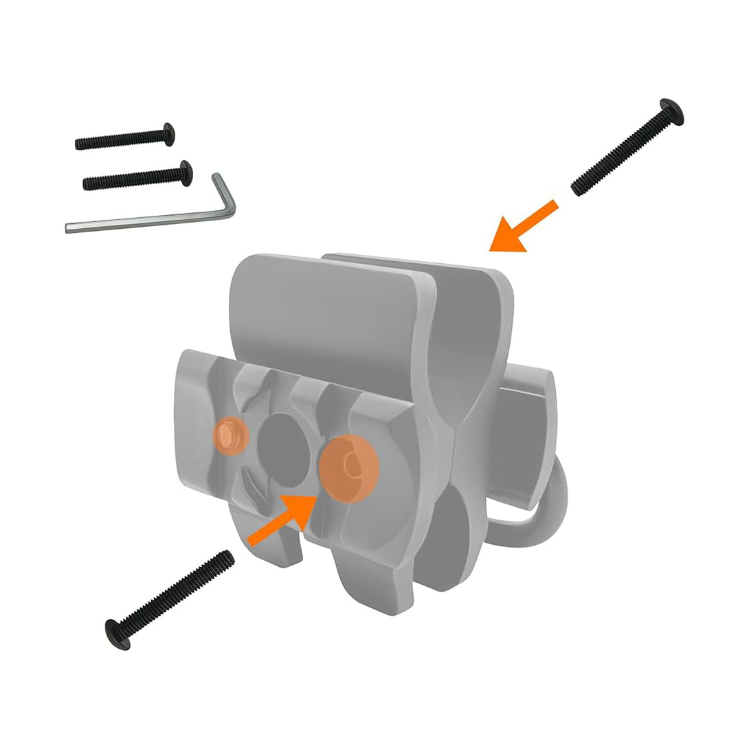 Shotgun 12Ga Barrel Clamp W/Built-in QD Forward Sling Swivel Socket, 3-Slot Picatinny Rail Mount (1.25 in QD Sling Swivel and 2 PCS 4×6 mm Gasket Silicone Elastomer Included)