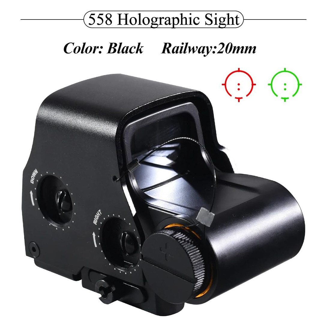 558 Metal Holographic Red/Green Dot Sight Scope +Quick Release