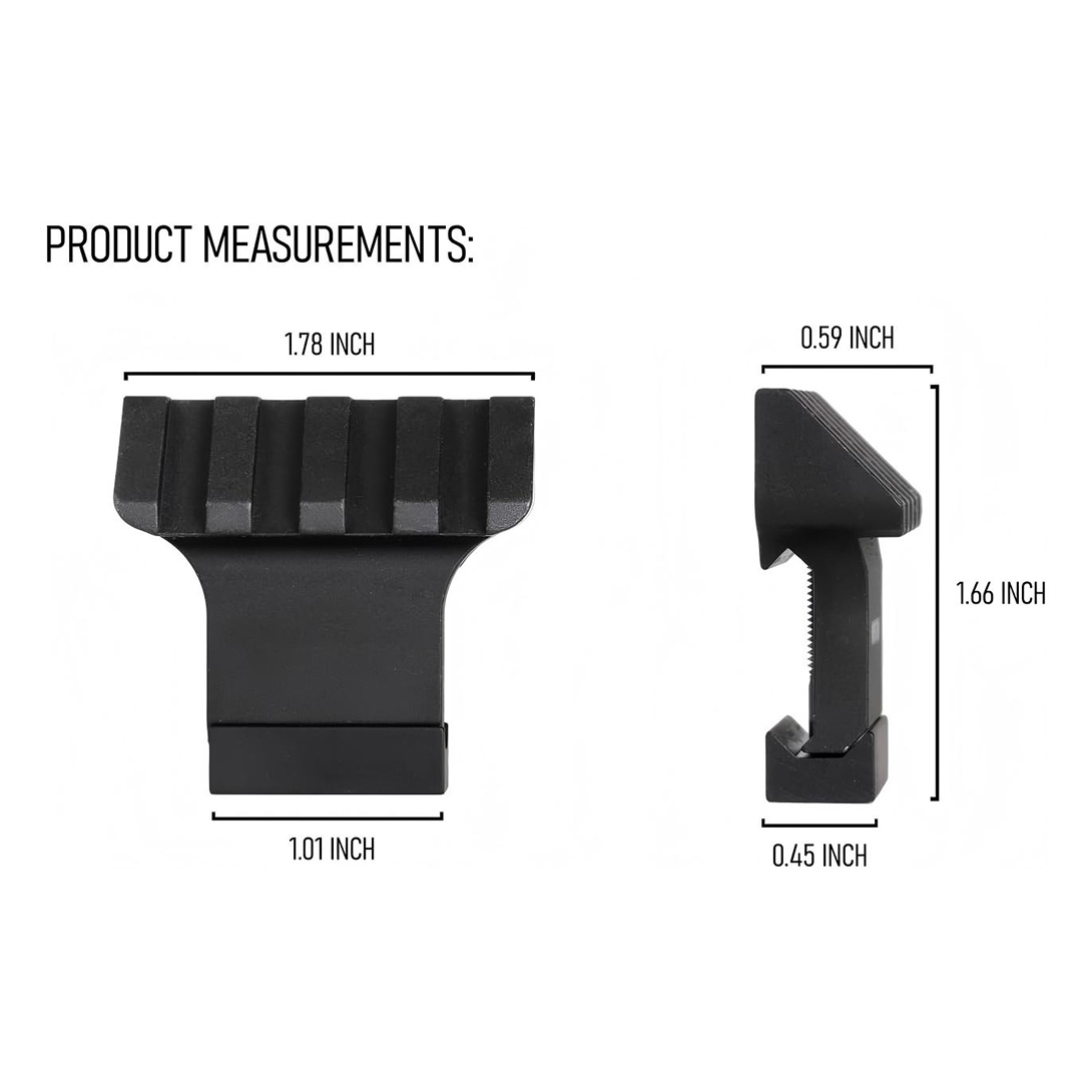 45 Degree Offset Picatinny Rail Mount