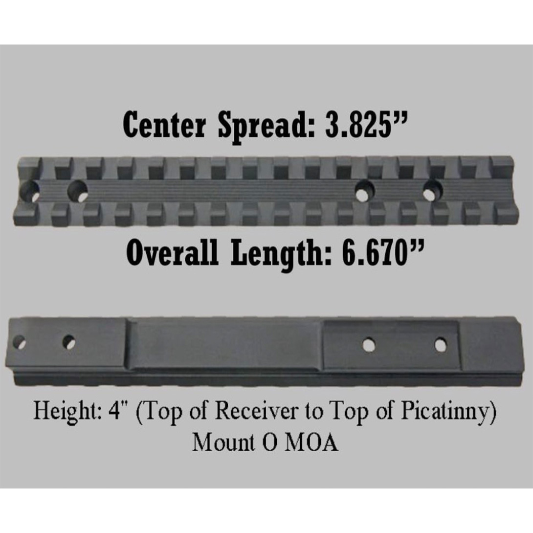 Mauser 98 LR Picatinny Rail Scope Mount 0 MOA