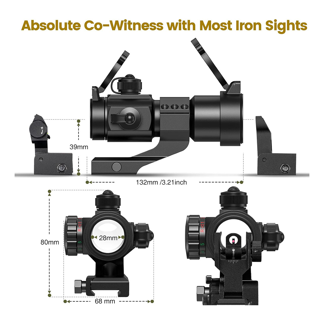 Red Green Dot Scope Reflex Sight for 20mm Cantilever Mount
