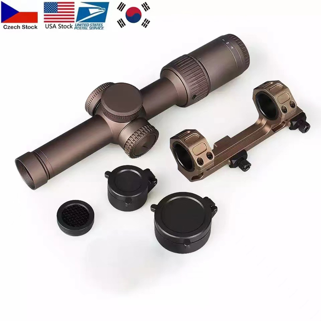 EagleFeather LPVO Rifle Scope with 30mm Cantilever Mount, 5 Levels Red & Green Illumination Reticle, Second Focal Plane Scopes with Zero Reset