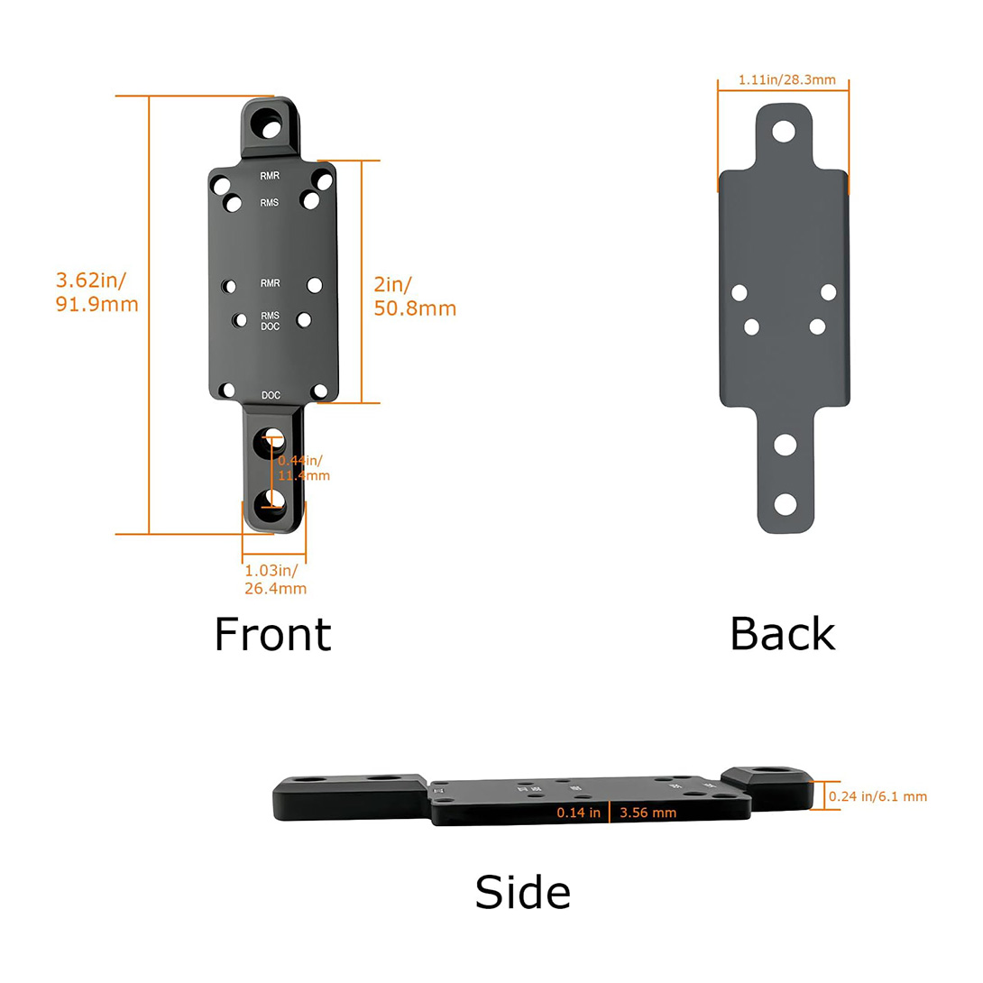 Red Dot Sight Mount Adapter Plate for Mossberg 500 535 590 835 Shockwave and Maverick88, 2 Sets of Screws Cover Older and Newer Models
