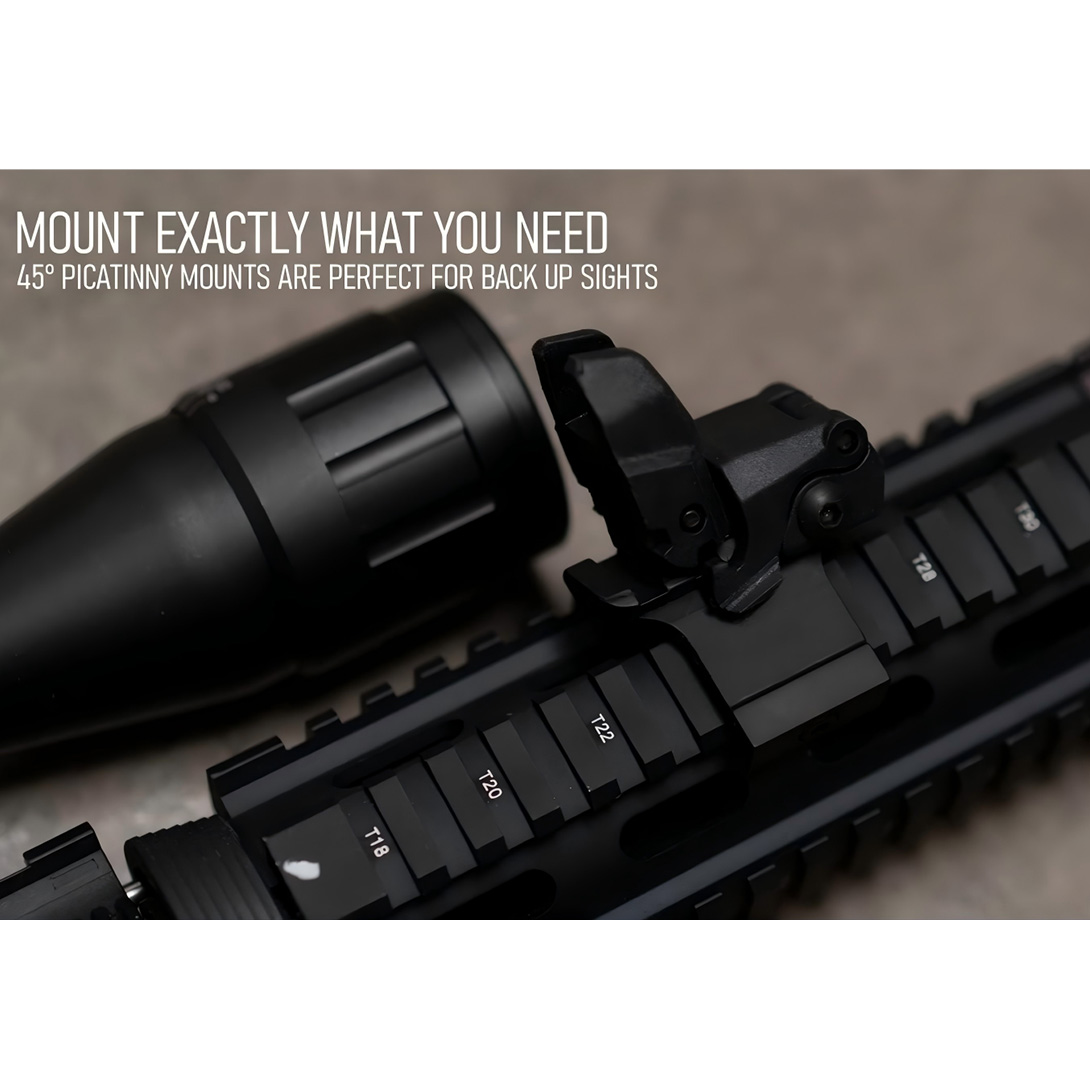 45 Degree Offset Picatinny Rail Mount