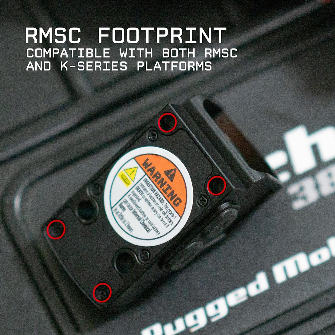 Pistol Red Dot with Integrated Rear Sight, 3 MOA Dot, Shake Awake, and Screw Kit | RMSc Footprint