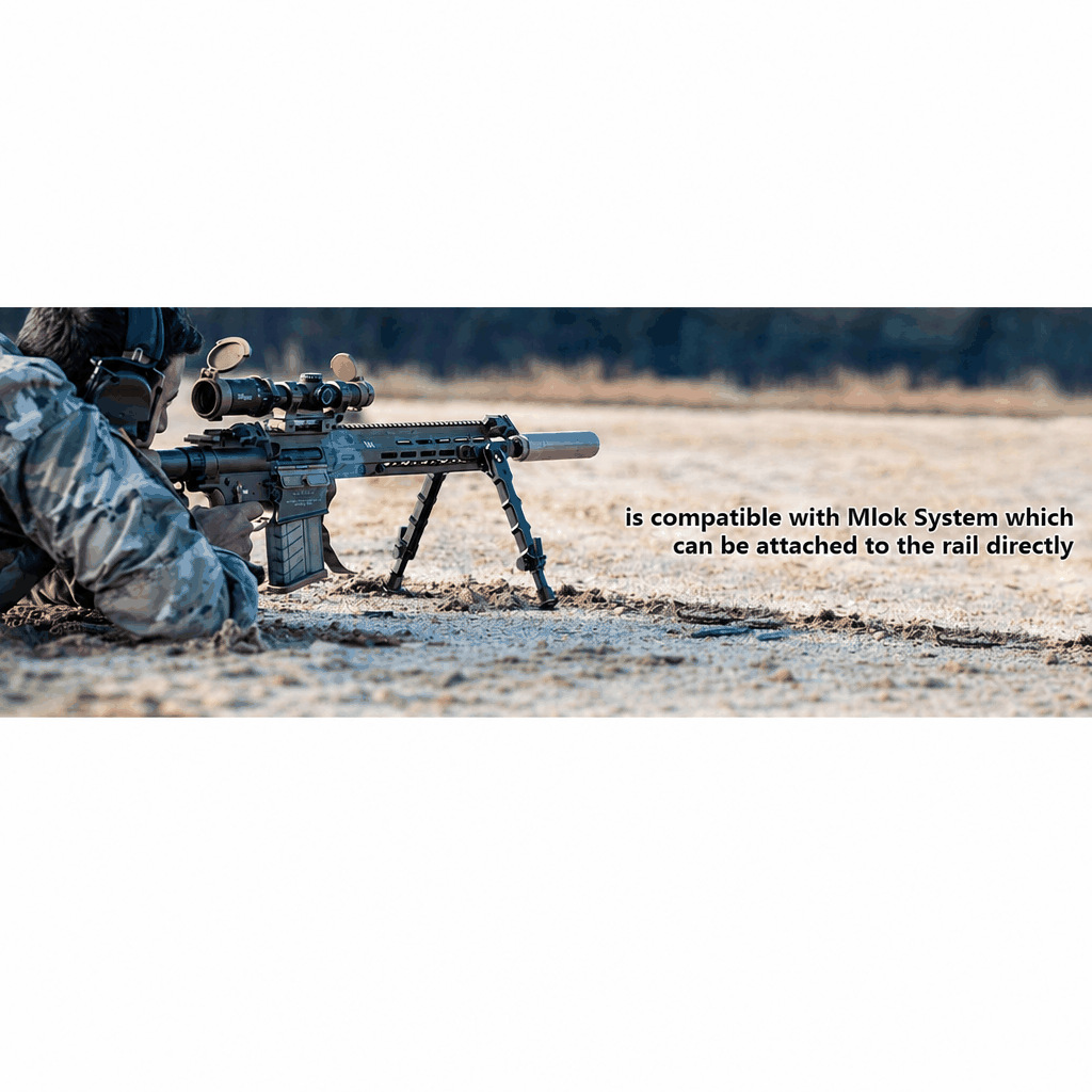 Rifle Bipod 7.5-9 Inches Adjustable Compatible with M-LOK