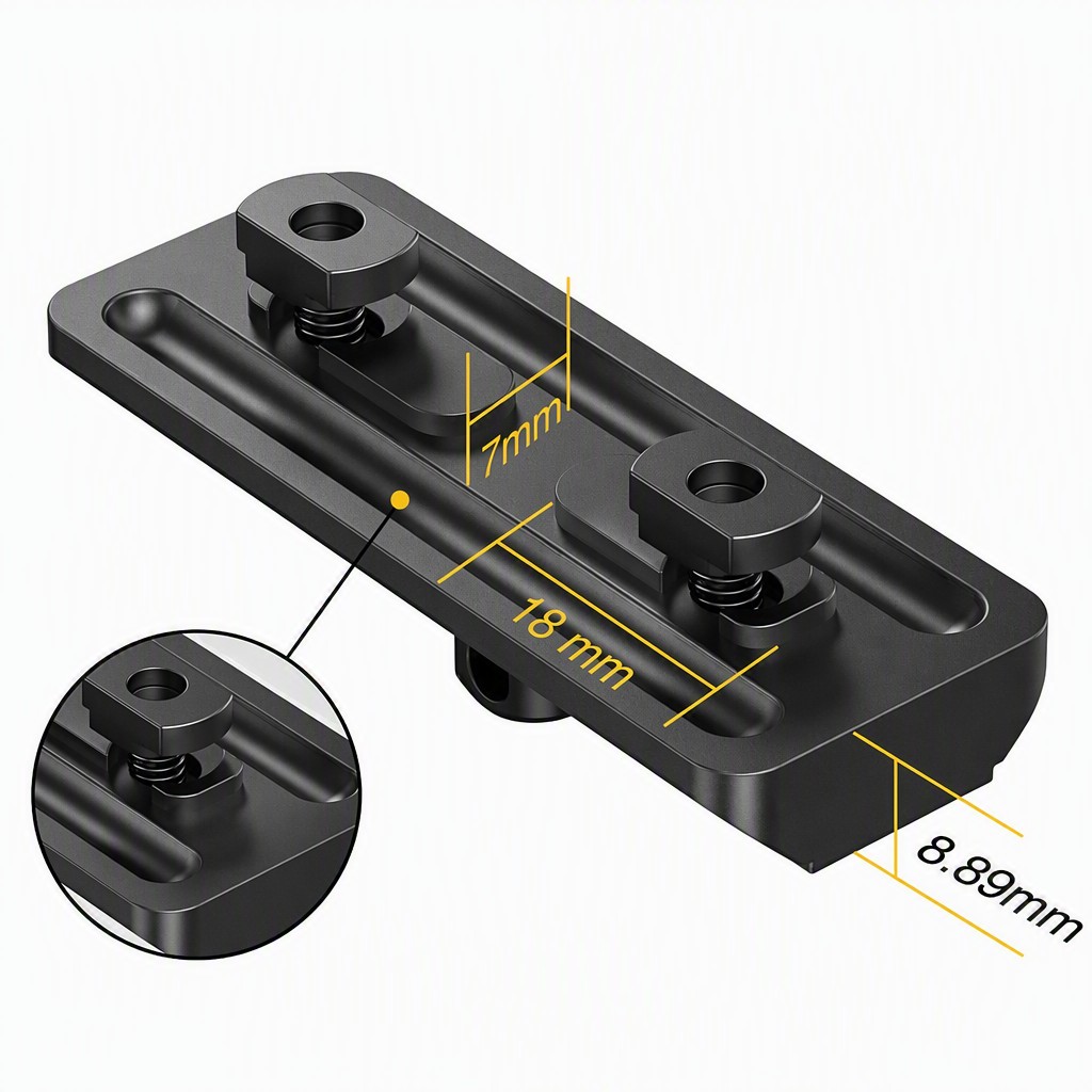 Bipods for Rifles 6-9 Inch with M-LOK Adapter | Spring Tension Bipod with Detachable Mount Adapter | Black Anodized Aluminum