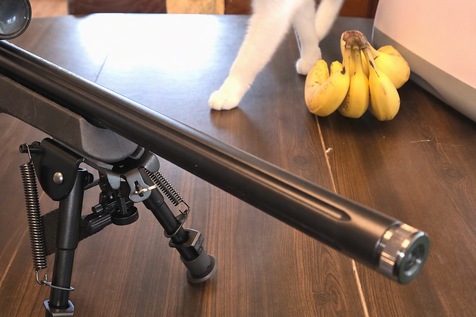 Rifle Bipod, 6-9 Inch Adjustable Super Duty Bipod | Spring Return | Sling Swivel Stud Mount | Black Anodized Aluminum