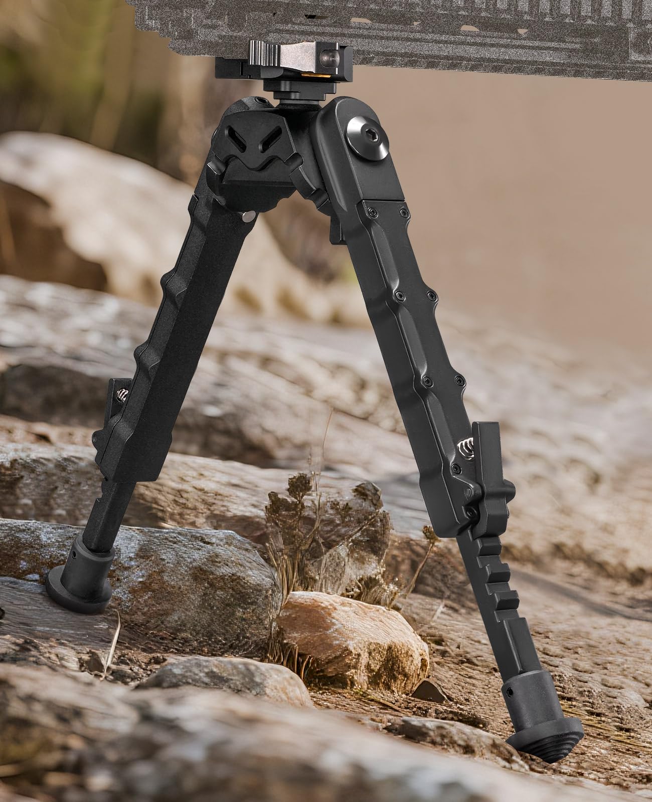 7.5-9 Inches Picatinny Bipod with 360 Degree Rotation