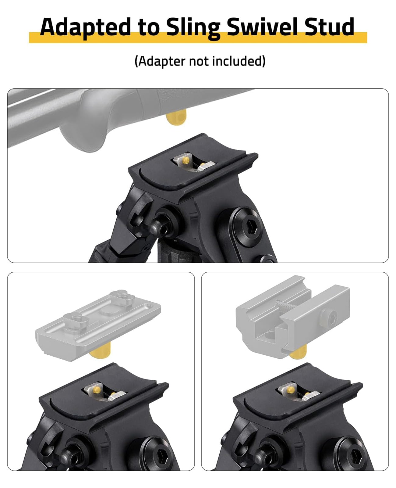 Tactical Rifle Bipod 8-11 Inches for Sling Swivel Stud