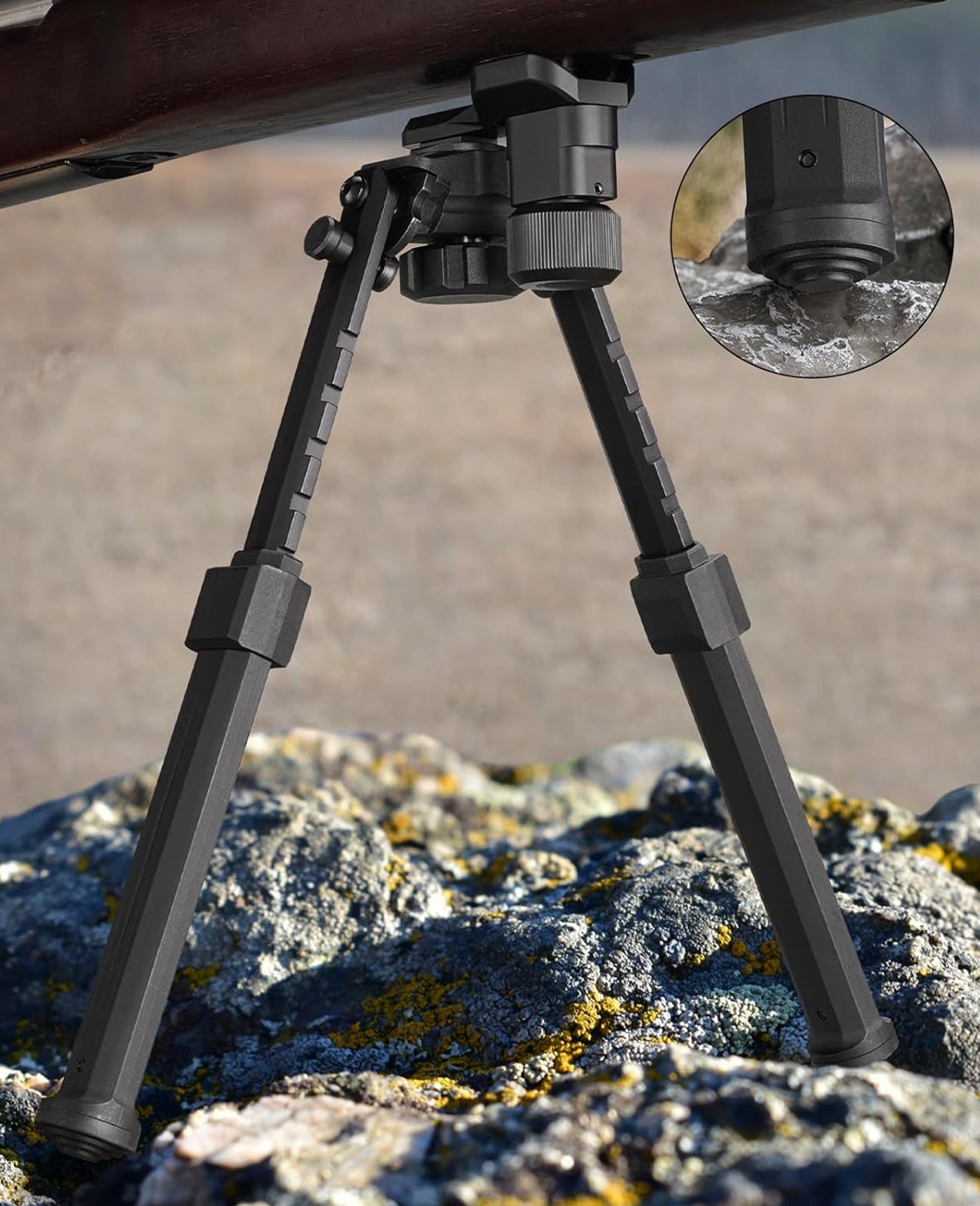 Tiltable Sling Stud Rifle Bipod for Shooting and Hunting