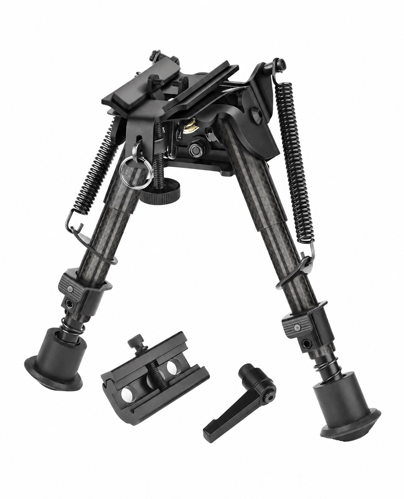 Rifle Bipod Pivot Tilt with Swivel Stud and Detachable S Lock Lever