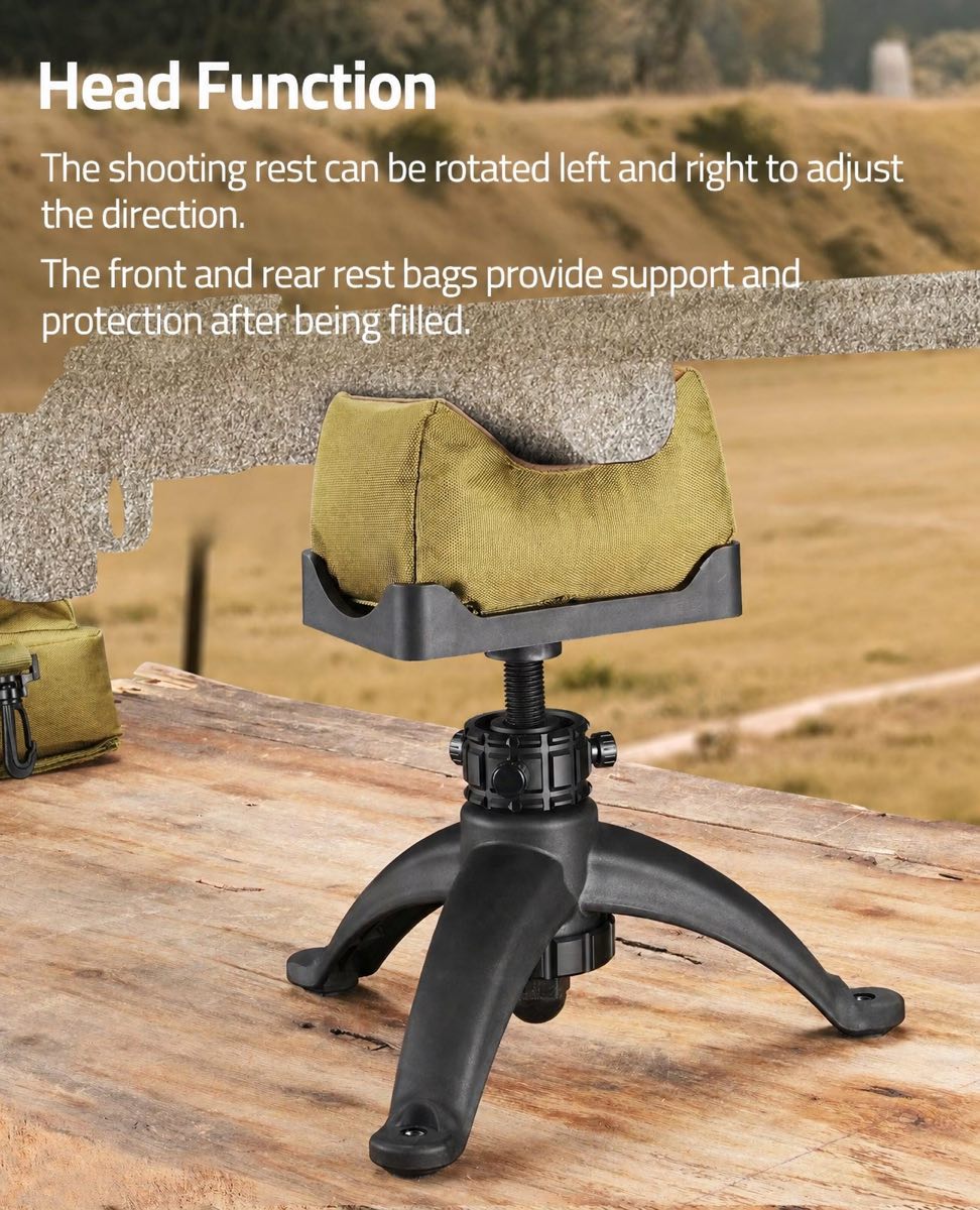 7-11 Inches Shooting Rest Tripod with Rest Bags