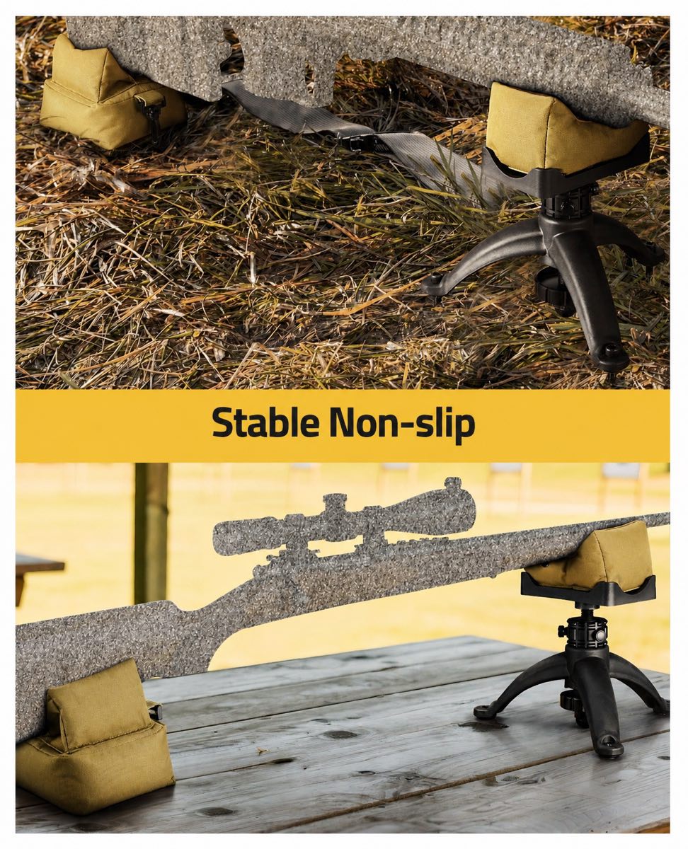 7-11 Inches Shooting Rest Tripod with Rest Bags