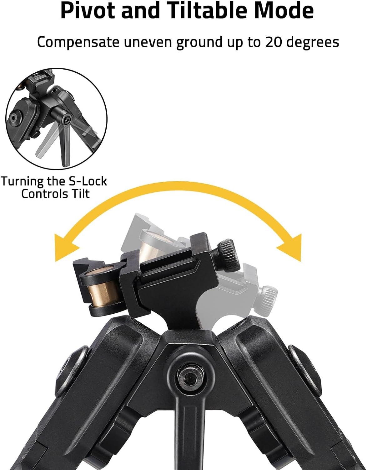 7.5-9 Inch Lightweight Quick Detach Rifle Bipod