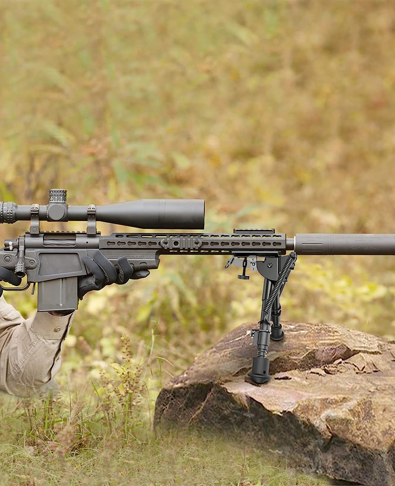 Rifle Bipod Pivot Tilt