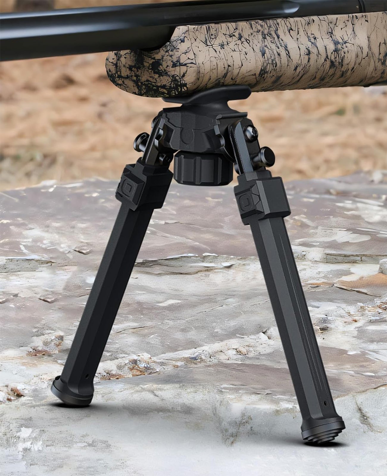 Rifle Bipod with Adapter and Adjustable Height