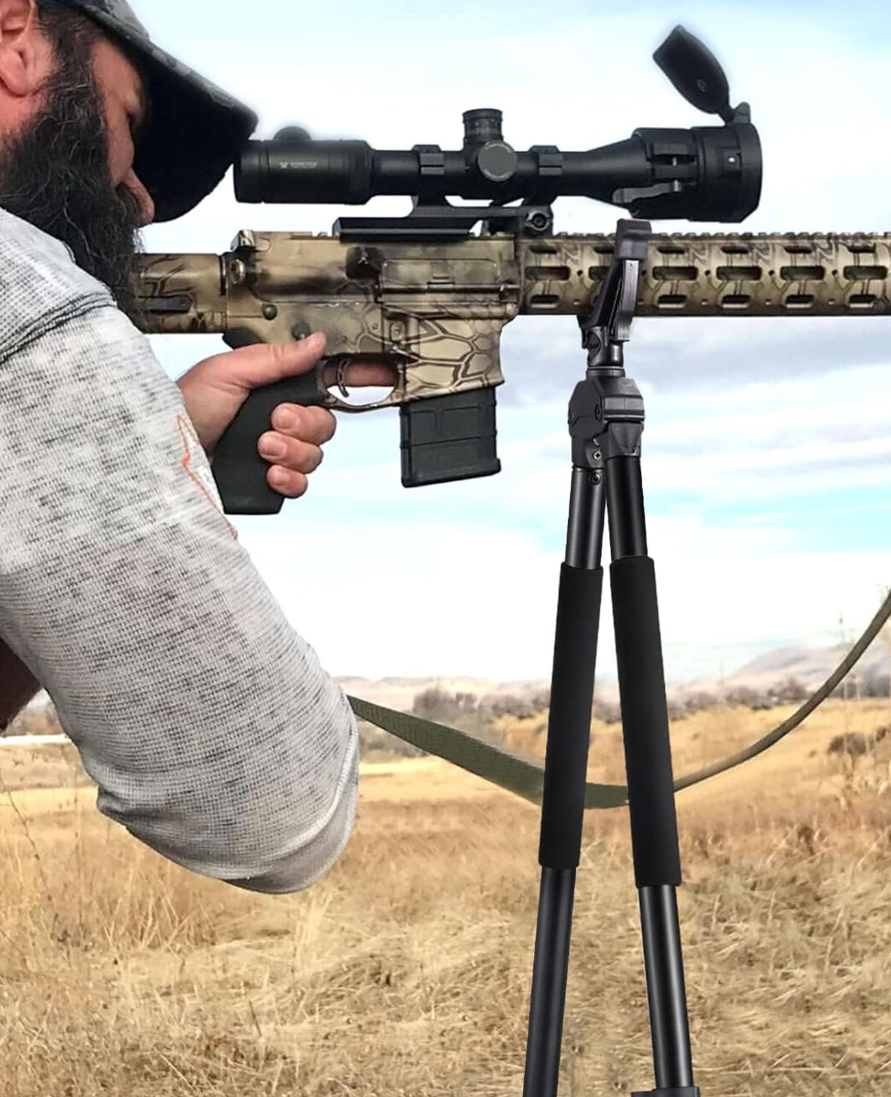 Shooting Rest Hunting Bipod with Swivel V Yoke