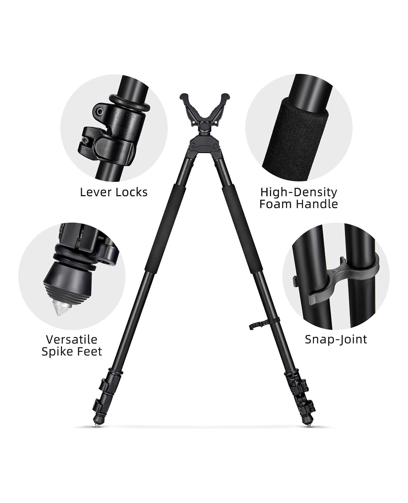 Shooting Rest Hunting Bipod with Swivel V Yoke