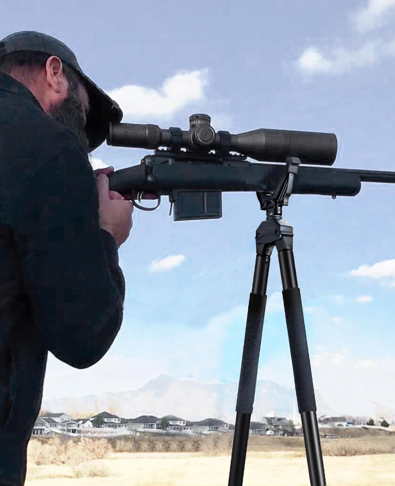 Shooting Rest Hunting Bipod with Swivel V Yoke