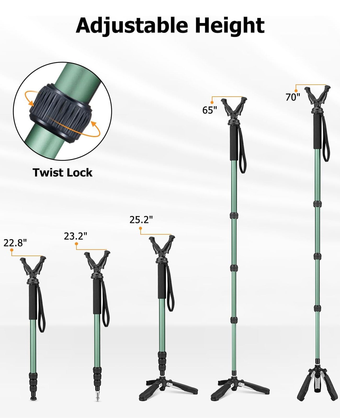 Hunting Monopod Rifle Stick Shooting Tripod