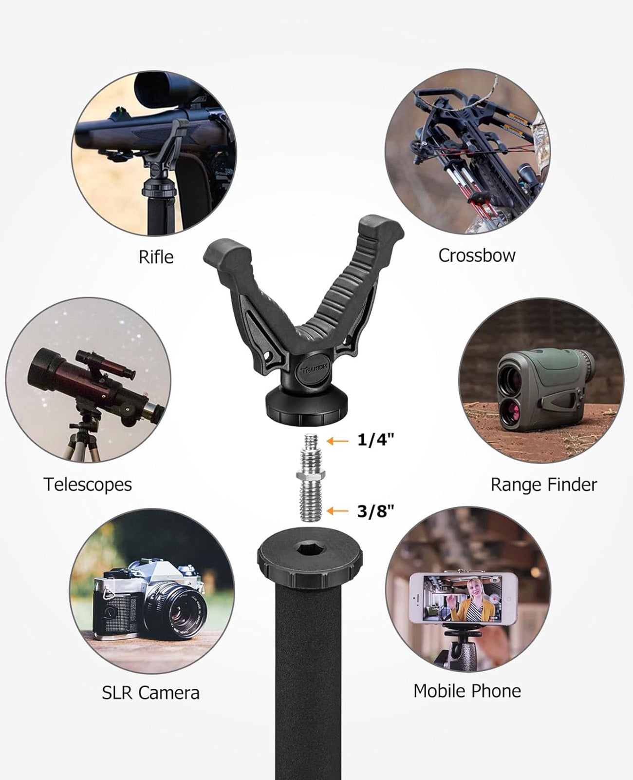 Hunting Monopod Rifle Stick Shooting Tripod