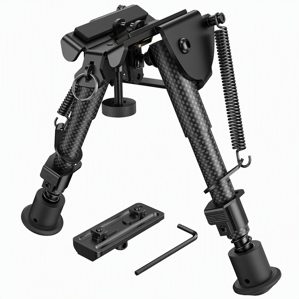 6-9 Inches Bipod with Adapter for M-Rail | Carbon Fiber, High-Strength Lightweight Rifle Bipod