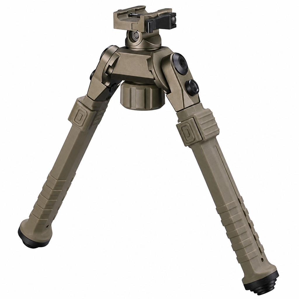 Rifle Bipod Quick Release Picatinny Bipod for Shooting and Hunting | 360 Degree Swivel Adjustable Height Made of Lightweight High-Strength Polymer and Aluminum for Stable and Sturdy Support