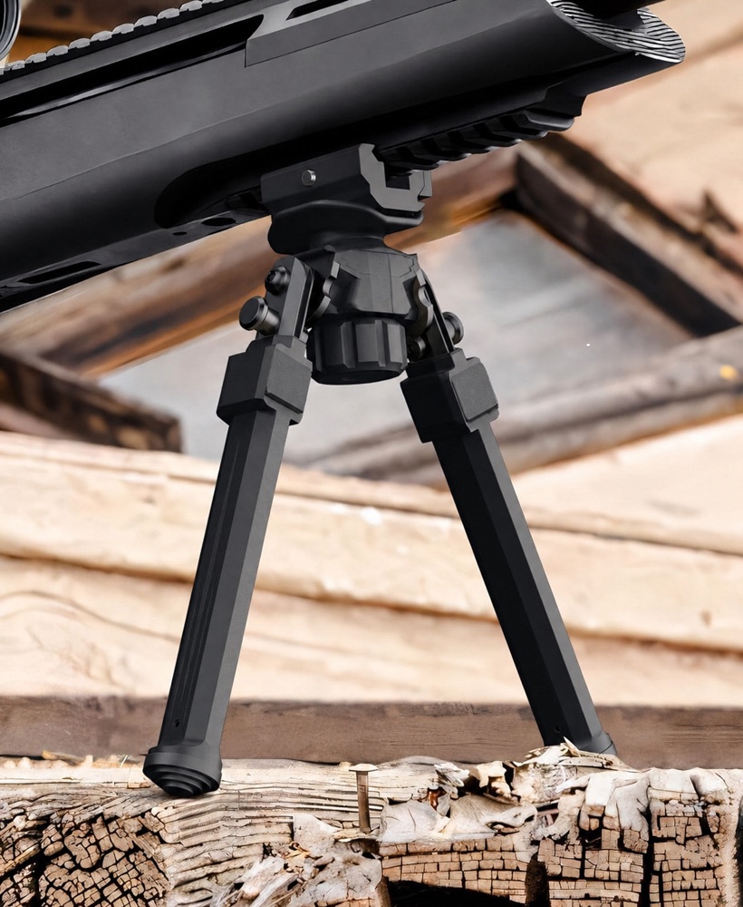 Rifle Bipod with Adapter and Adjustable Height