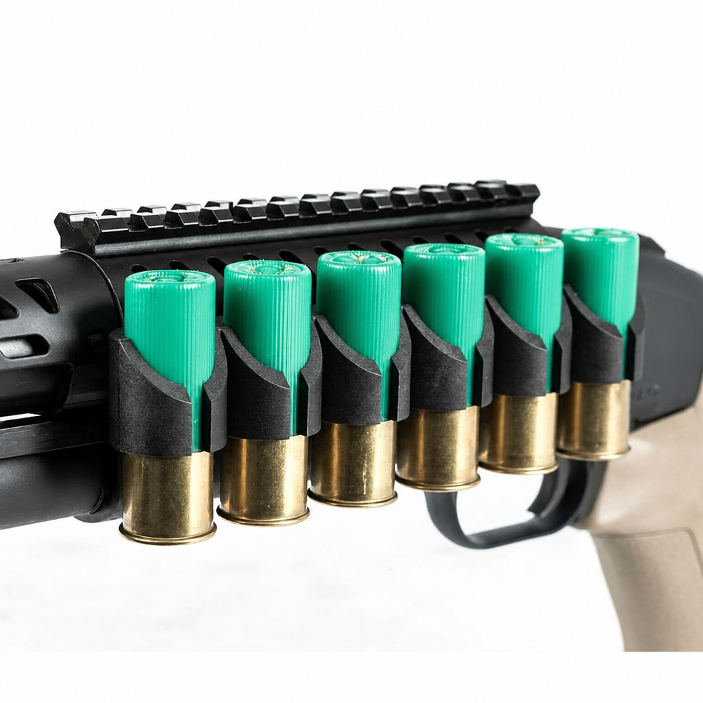 Mossberg 12-Gauge Shell Carrier with Picatinny Rail Mount – 500/590/Shockwave