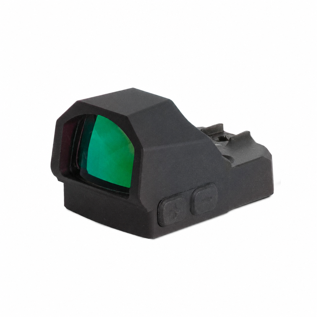 Nitro+ Pistol Red Dot w/ 3 MOA Dot | RMR with Rear Backup Sights – V2 Angled Hood