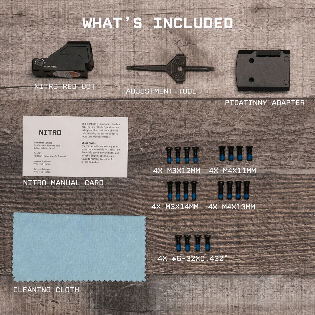 Nitro Pistol Red Dot w/ 3 MOA Dot | RMSc – V4 Rounded Hood