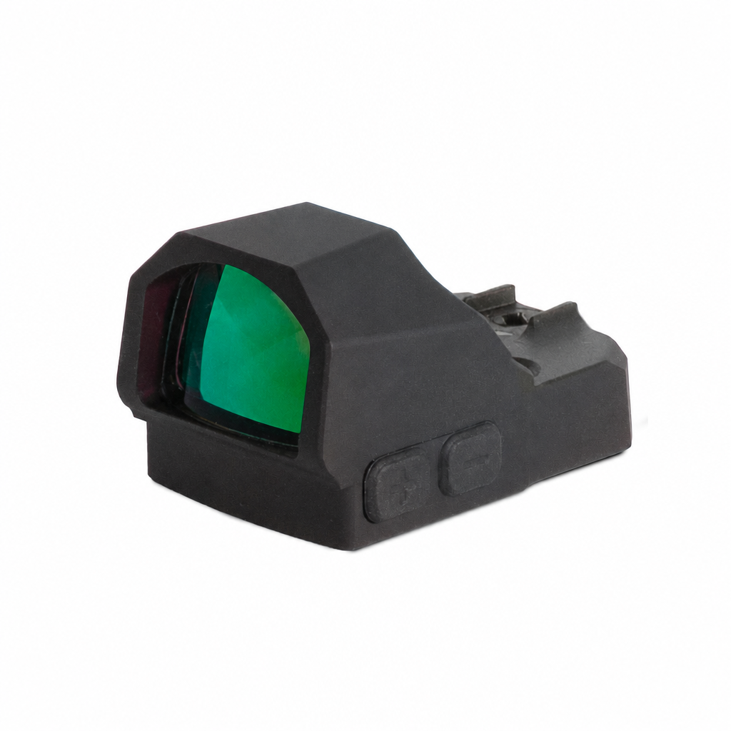 Nitro+ Pistol Red Dot w/ 3 MOA Dot | RMR with Rear Backup Sights – V2 Angled Hood