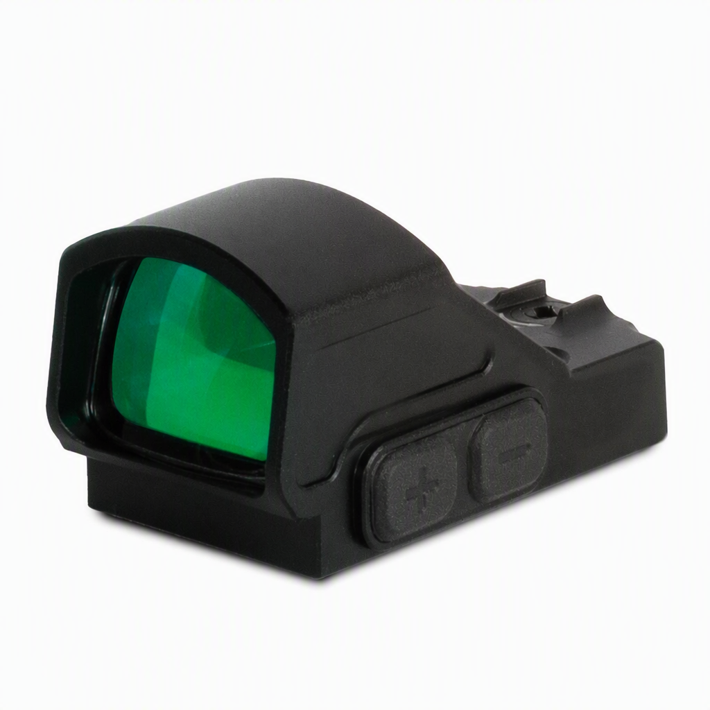 Nitro+ Pistol Red Dot w/ 3 MOA Dot | RMR with Rear Backup Sights – V1 Rounded Hood