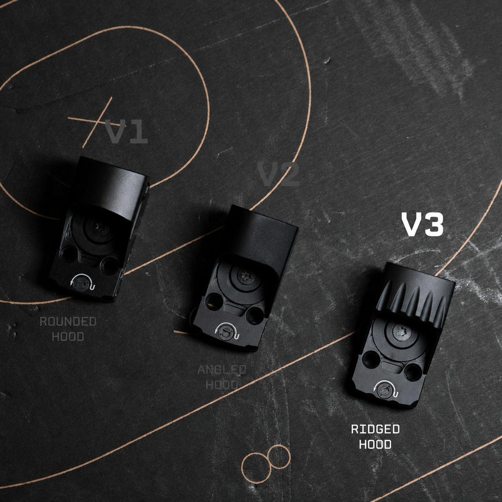 Nitro Pistol Red Dot w/ 3 MOA Dot | K-Series/RMSc – V3 Ridged Hood