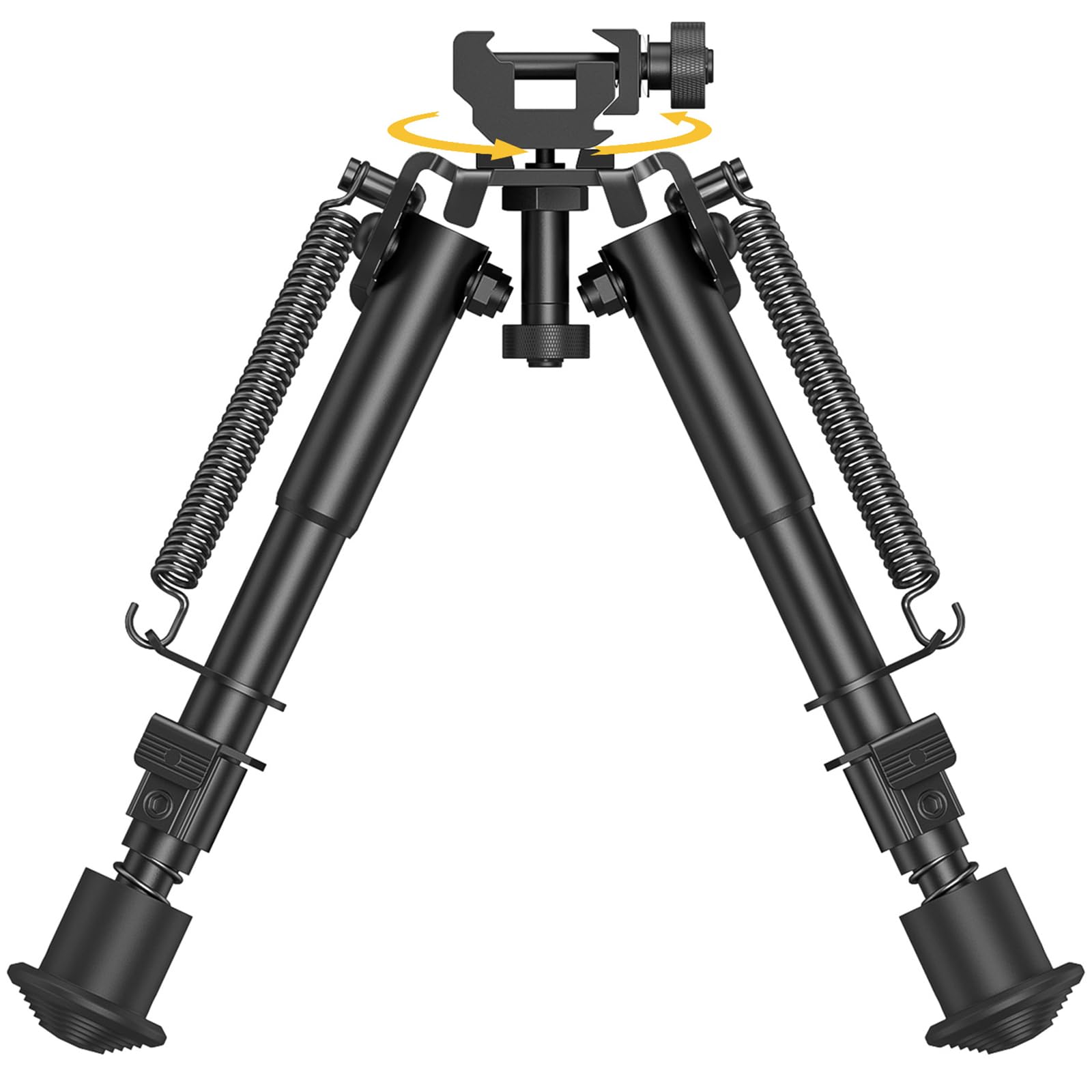 6-9 Inches Picatinny Rail Bipod with 360° Rotation | Hardened Steel & Aluminum, Spring-Loaded Legs