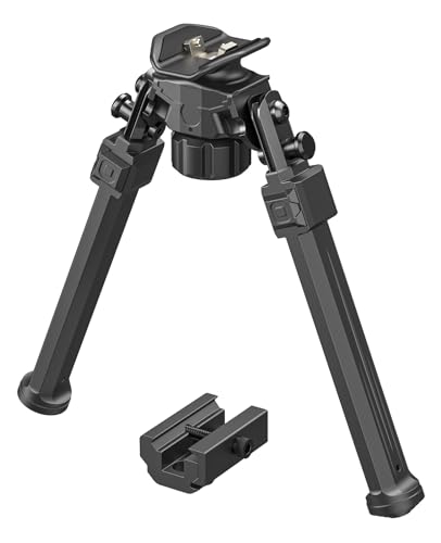 Picatinny Bipod for Rifle Sling Stud Bipod with Adapter Sturdy | Alloy Steel & Polymer, Multi-Compatible