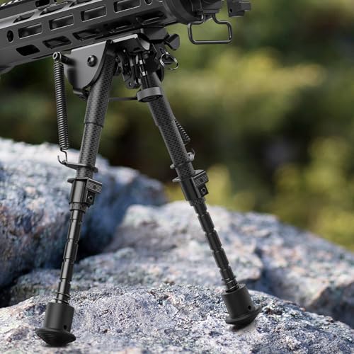 6-9 Inches Bipod with Adapter for M-Rail | Carbon Fiber, High-Strength Lightweight Rifle Bipod
