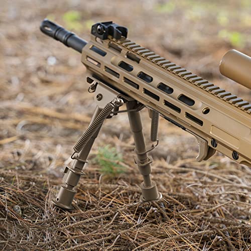 6-9 Inches Bipod with Adapter for M-Rail | Aluminum Alloy & Hardened Steel, Spring-Tension Legs
