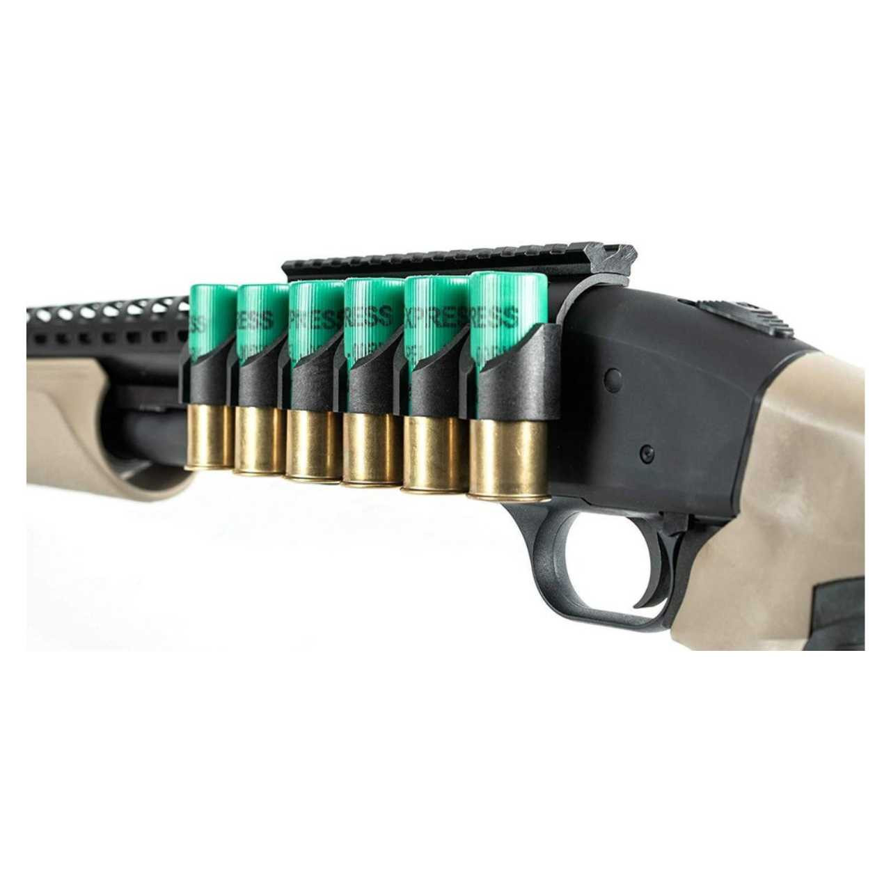 Mossberg 12-Gauge Shell Carrier with Picatinny Rail Mount – 500/590/Shockwave