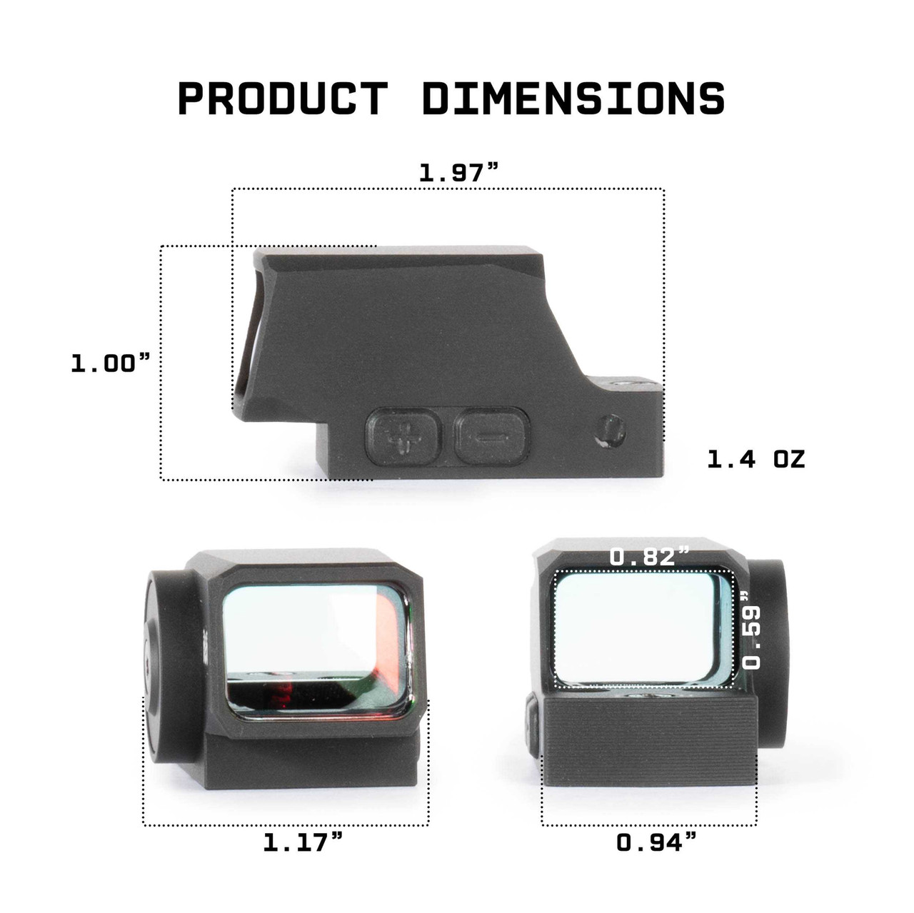 Nitro ERD | Enclosed Pistol Red Dot w/ 3 MOA Dot – RMSc Footprint