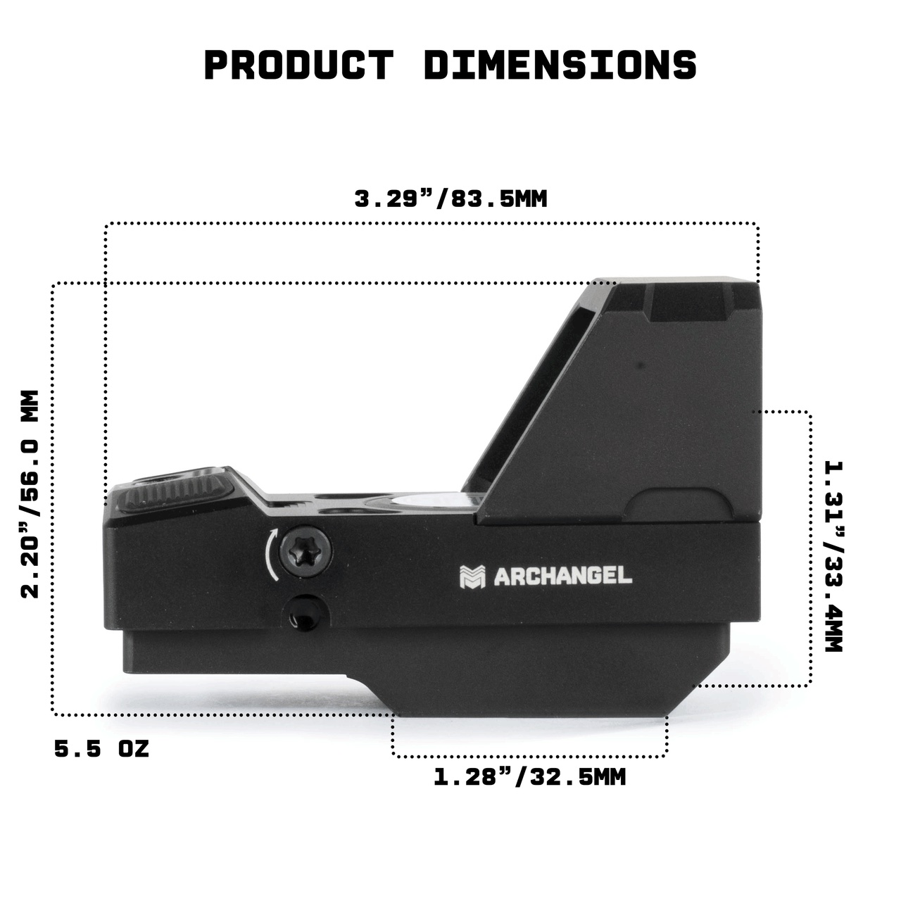 Archangel Open Reflex Dot Sight for Rifles and Long Guns with Shake Awake