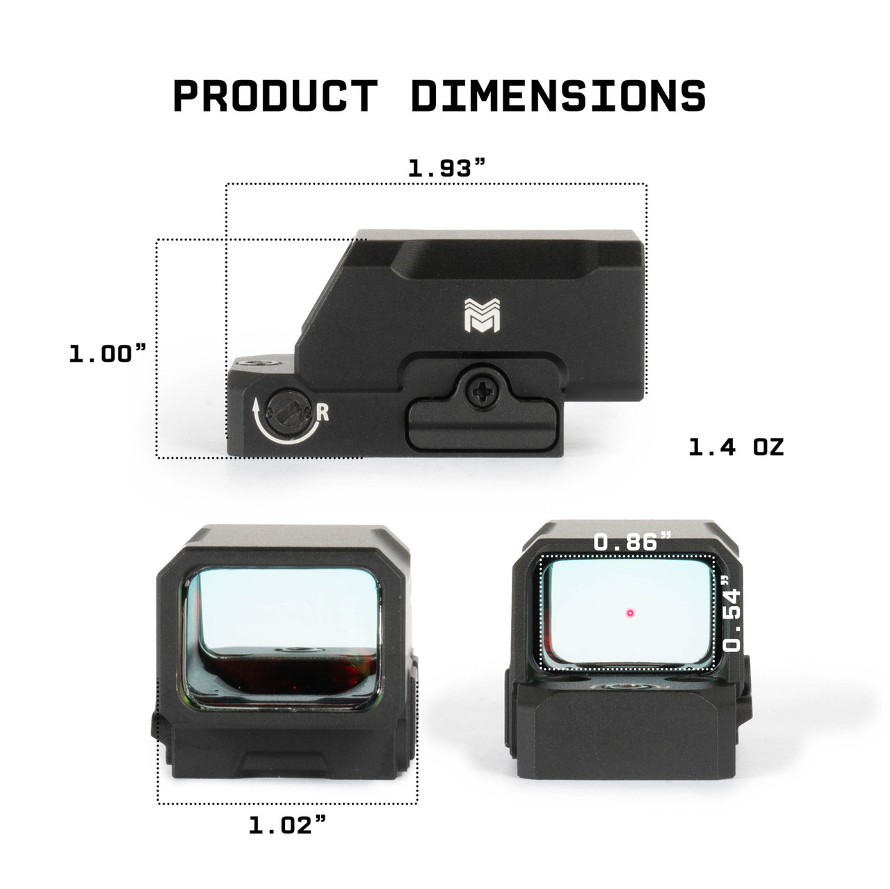 Archangel ERD | Enclosed Pistol Red Dot w/ 3 MOA Dot – RMSc Footprint