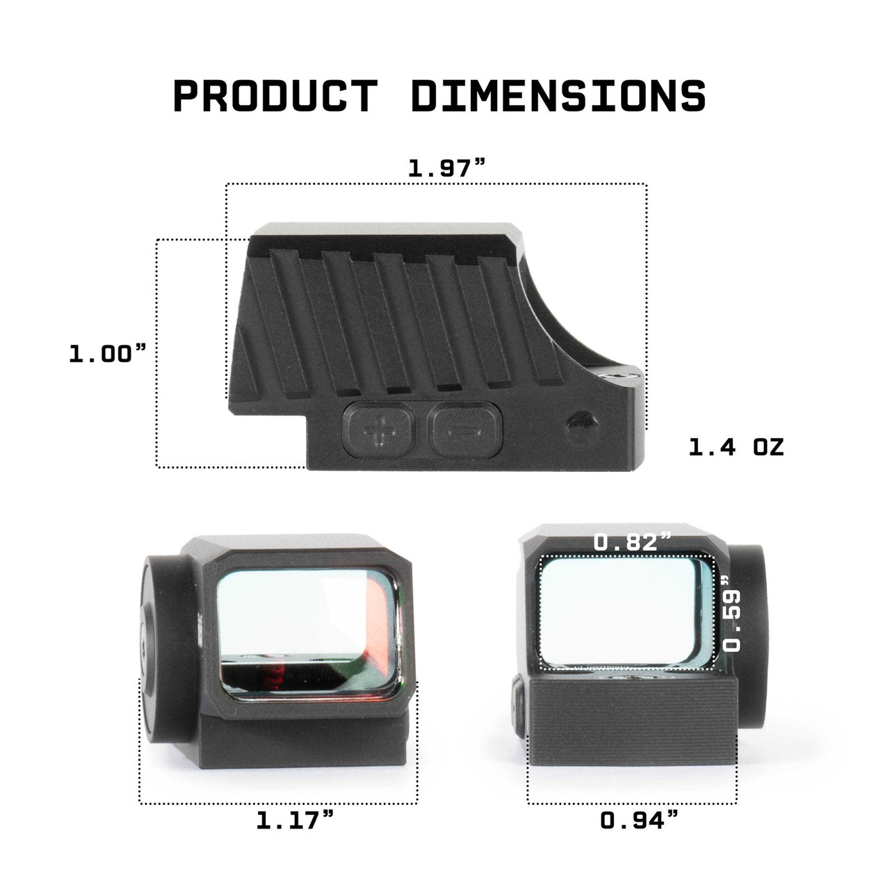 Nitro V2 ERD | Enclosed Pistol Red Dot w/ 3 MOA Dot – RMSc Footprint