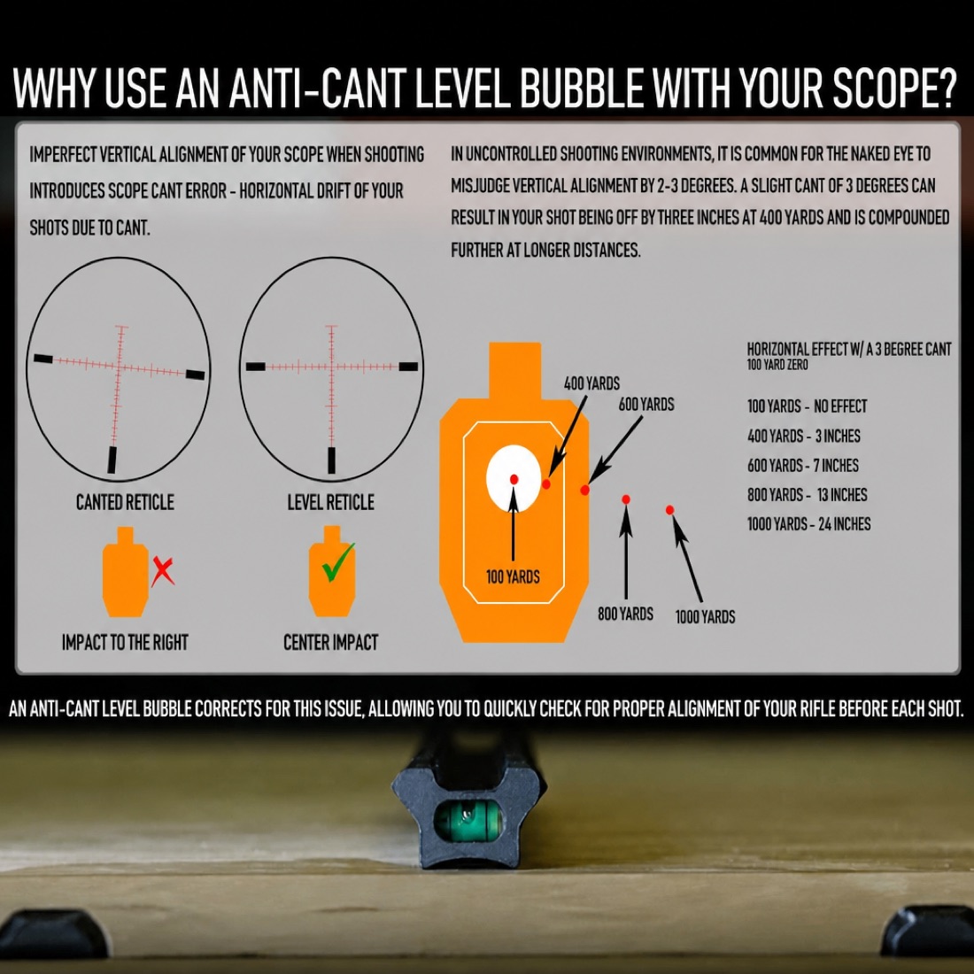 Low Profile Picatinny Anti-Cant Level Bubble – Fold Out