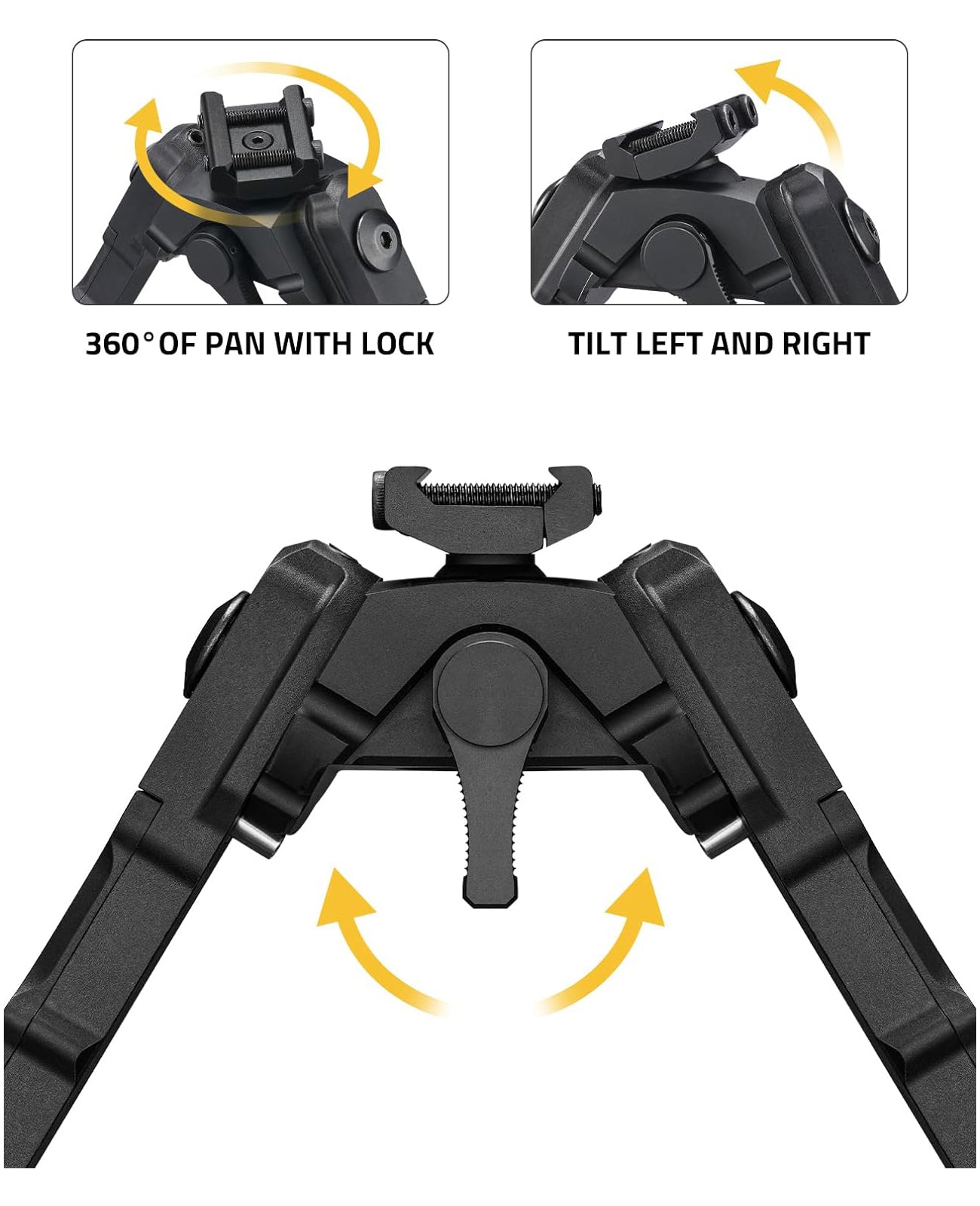 Rifle Bipod with 360 Degrees Swivel