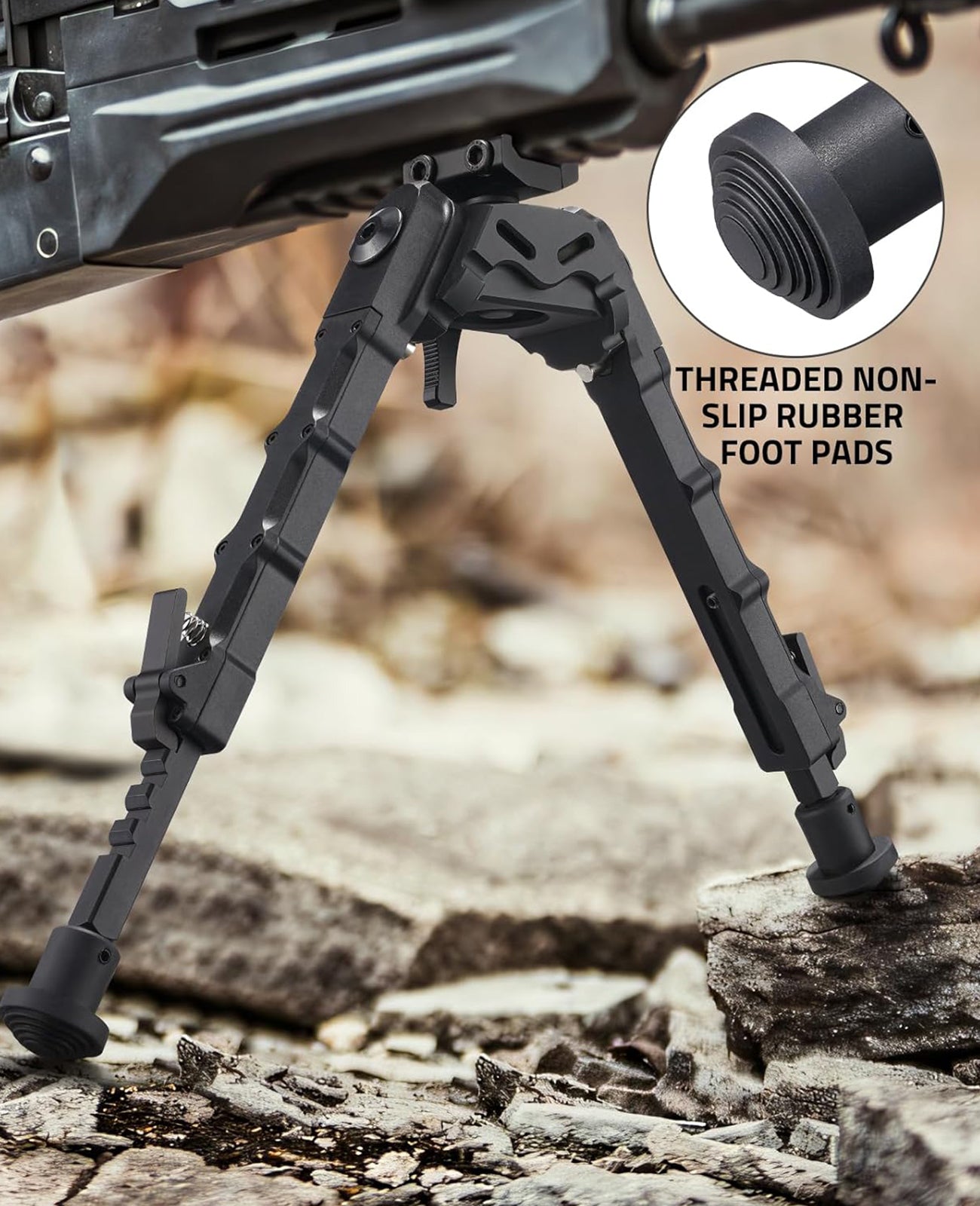 Rifle Bipod with 360 Degrees Swivel