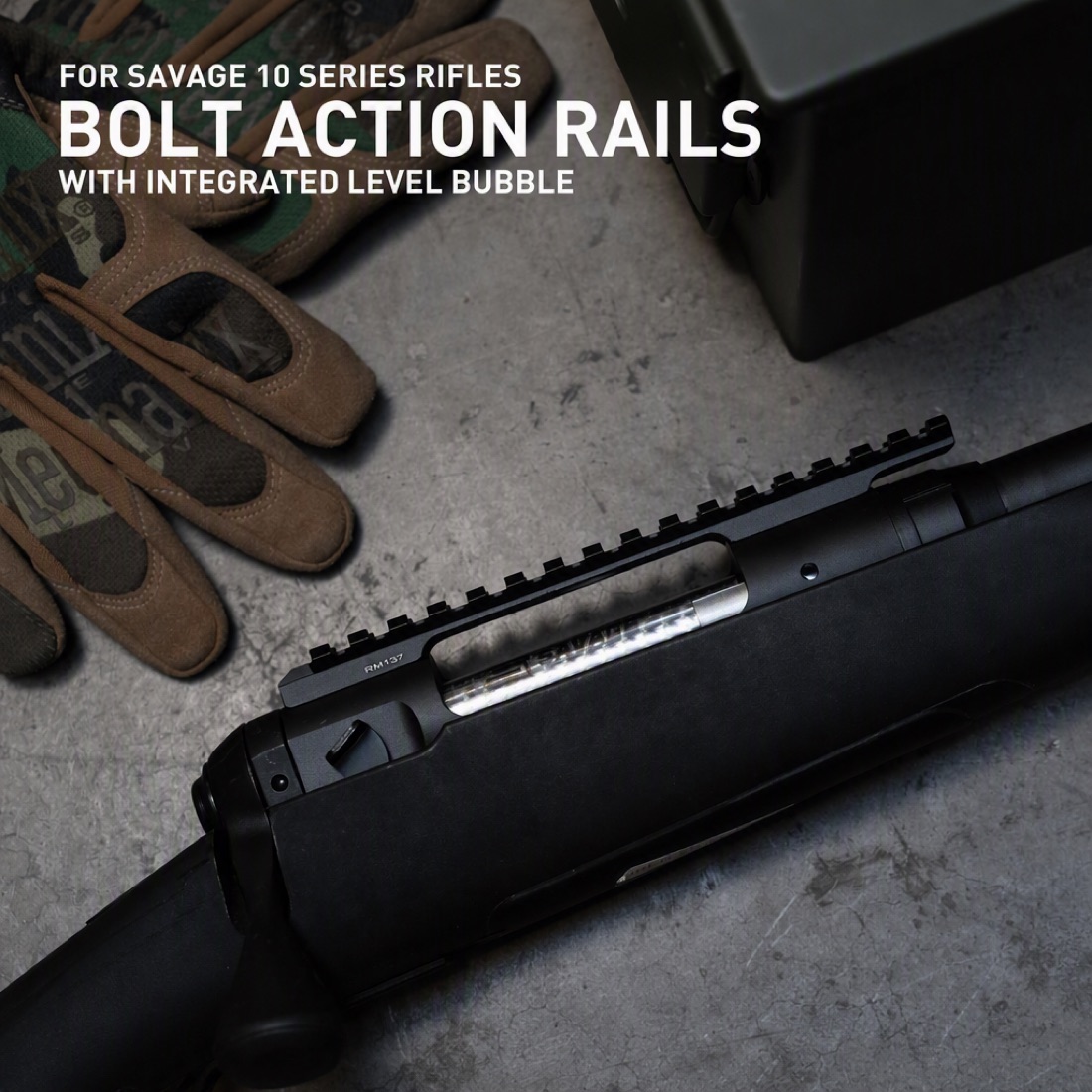 Savage 10/11/12/14/16 Accu-Trigger Optic Rail with Level